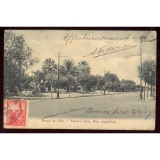 CIUDAD DE BUENOS AIRES ARGENTINA ANTIGUA TARJETA POSTAL PASEO DE JULIO